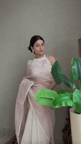 Pastel Super Net Kota Saree with Resham Embroidery