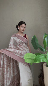 Semi Silk Saree with Resham Embroidery & Classic Woven Border