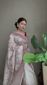 Semi Silk Saree with Resham Embroidery & Classic Woven Border