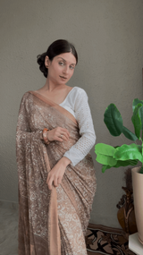 Semi Chiffon Floral Printed Daily Wear Saree