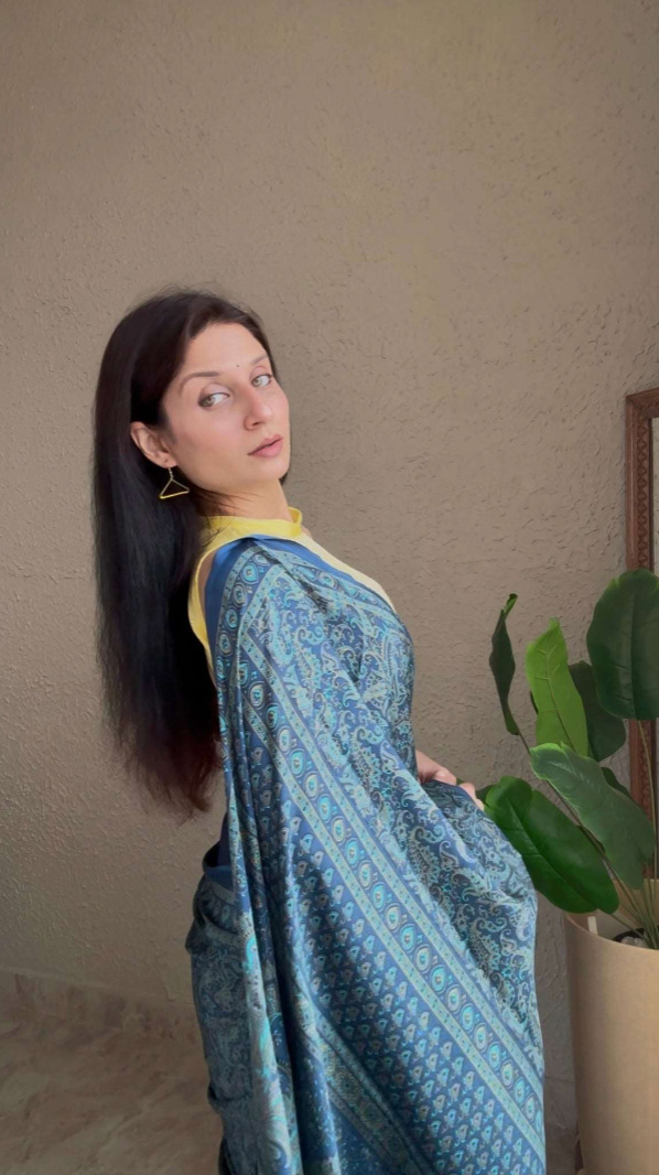 Soft Semi-Crepe Printed Saree