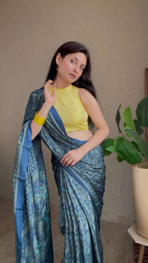 Soft Semi-Crepe Printed Saree