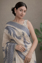 Chanderi Cotton Saree with Subtle Resham Weaving