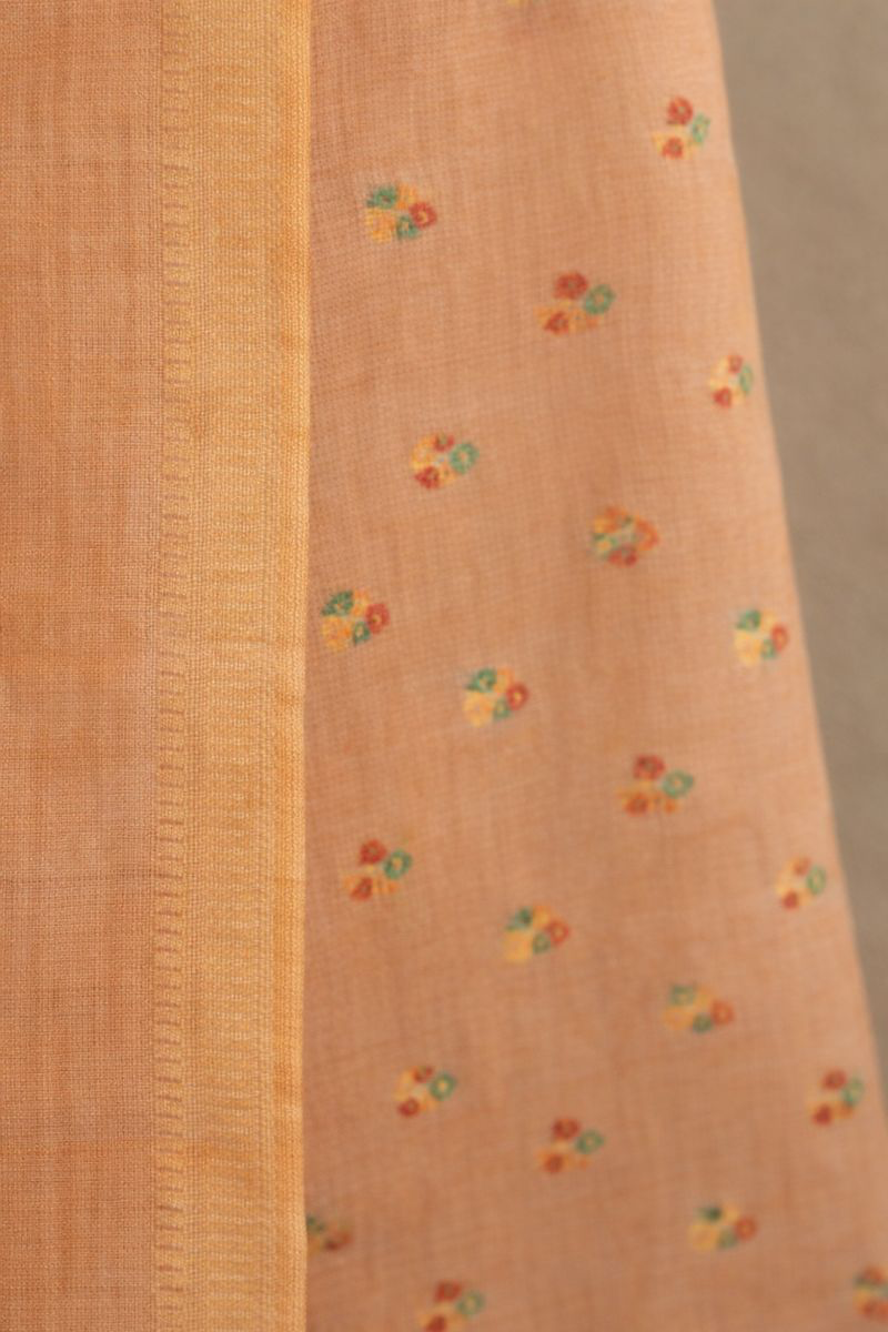 Chanderi Cotton Saree with Colourful Resham Buti Weaving