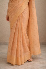 Chanderi Cotton Saree with Colourful Resham Buti Weaving